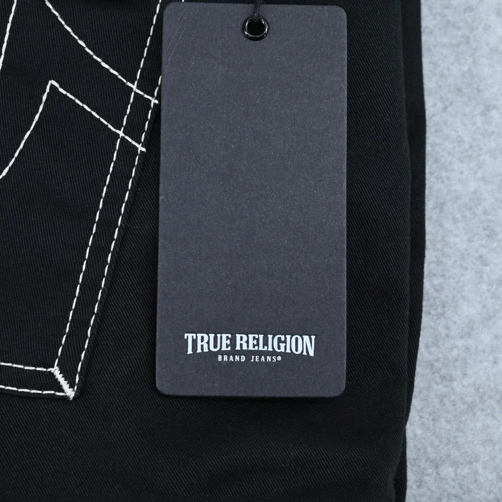 NWT True Religion 36 Black Convertible Cargo Pants Edgy Alternative Streetwear